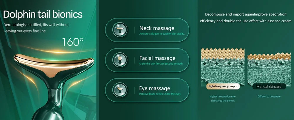 3 In 1 Electric Face Massager Anti Wrinkles Facial Massager Face Slimming, Sculpting, Uplifting